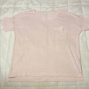 Old Navy Light Pink Boyfriend Short Sleeve Pocket T-Shirt
